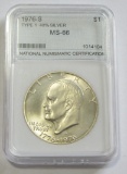 1976-S TYPE 1 SILVER IKE NNC STUNNING COIN