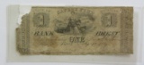 $1 1837 OBSOLETE MICHIGAN BANK OF BREST