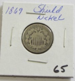 1869 Shield Nickel - Better Date