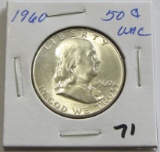 1960 Franklin Half Dollar UNC
