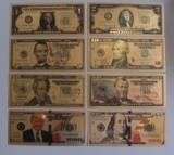 LOT OF 8 REPLICA NOTE SET $1 TO $1000