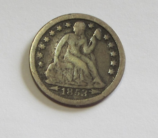 1853 SEATED DIME