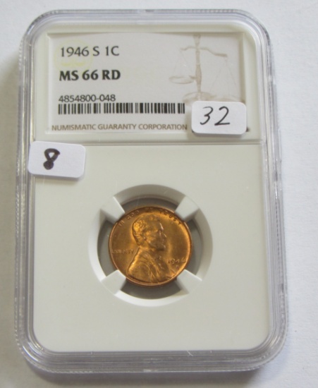 1946-S WHEAT CENT NGC 66 GEM