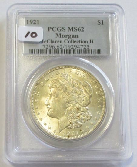 $1 1921 MORGAN PCGS 62