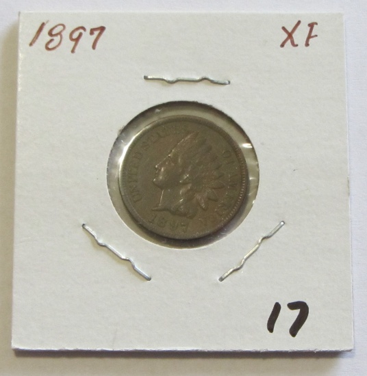1897 INDIAN HEAD CENT XF