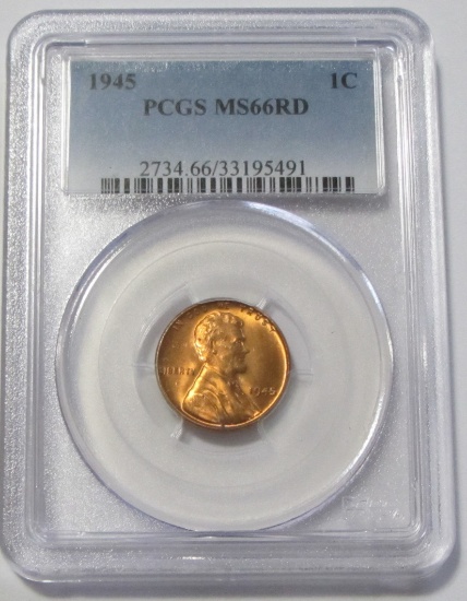 1945 WHEAT CENT PCGS 66