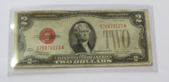 $2 1928-F RED SEAL LEGAL TENDER