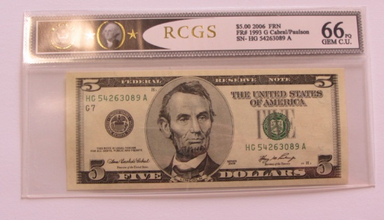 $5 2006 FRN RCGS GEM 66