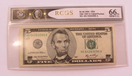 $5 2006 FRN RCGS GEM 66