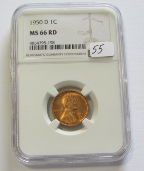 1950-D WHEAT CENT NGC 66