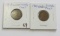 Lot of 2 - 1909 & 1909 VDB Lincoln Cent 