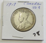 1917 Canada Silver Half Dollar