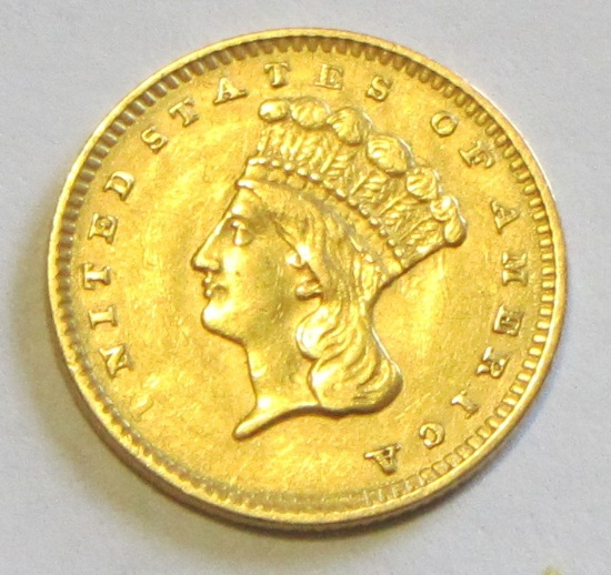 TOUGH 1856  UPRIGHT 5 $1 TYPE 3 GOLD DOLLAR