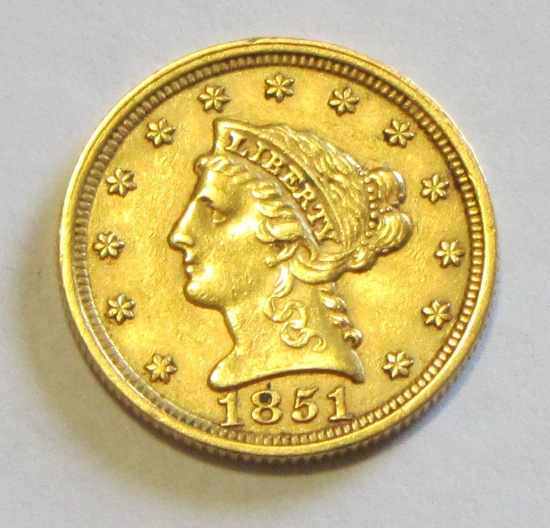 $2.5 1851 GOLD QUARTER EAGLE