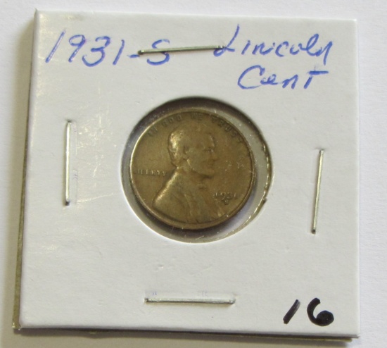 1931-S Lincoln Cent - Key Date
