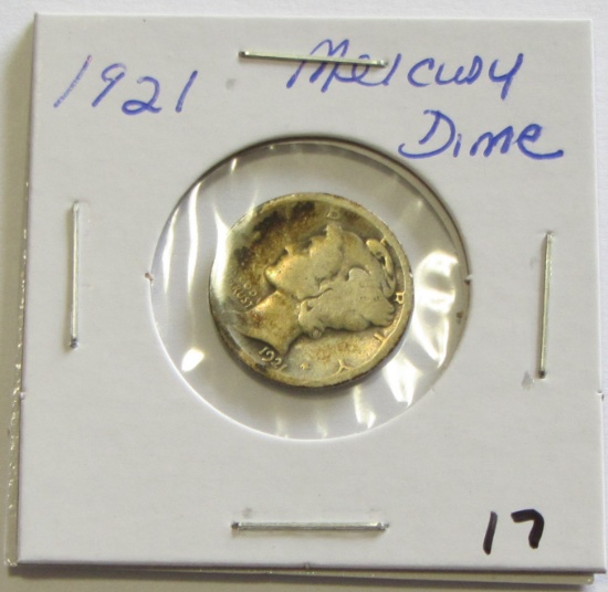 1921 Mercury Dime - Semi Key Date 