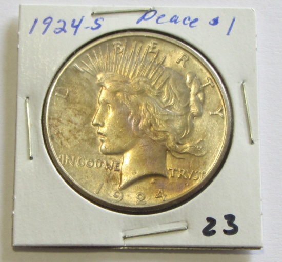 1924-S Peace Dollar 