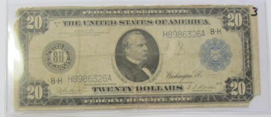 $20 1914 FEDERAL RESERVE NOTE ST LOUIS