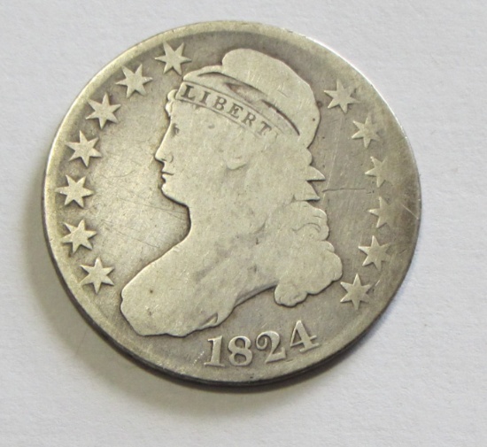 1824 CAPPED BUST HALF DOLLAR