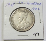 1918 New Foundland 50 Cent