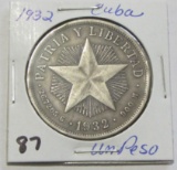 1932 Cuba Silver Peso