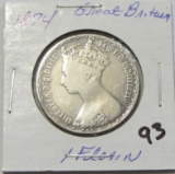 1874 Great Britain Silver Florin