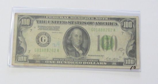 $100 REDEEMABLE IN GOLD FRN 1928-A