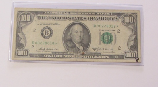 $100 FEDERAL RESERVE NOTE STAR 1969-A