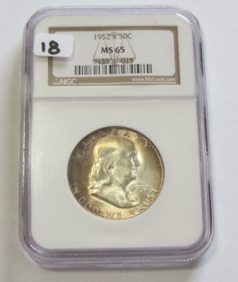 1952-S FRANKLIN NGC GEM 65