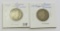 Lot of 2 - 1909 & 1909-D Barber Quarter 