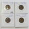 Lot of 4 - 1909 VDB, 1910, 1911 & 1912-DLincoln Cent 