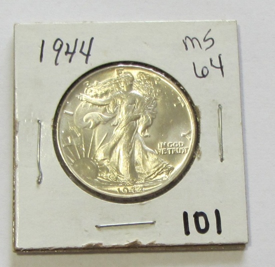 1944 WALKING LIBERTY HALF BRILLIANT UNC