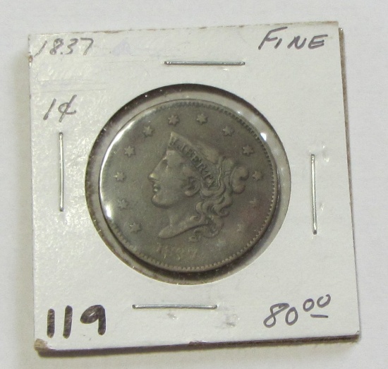 1837 LARGE CENT