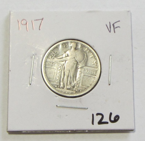 1917 STANDING LIBERTY QUARTER VF