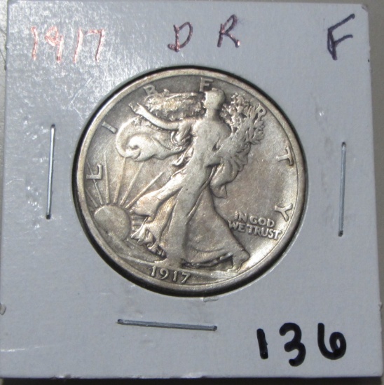 1917 D WALKING LIBERTY HALF