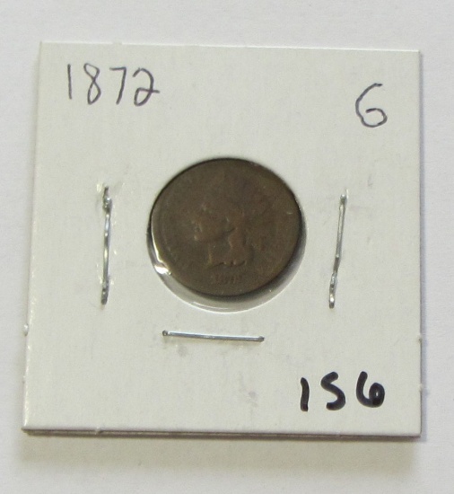 1872 TOUGHER INDIAN HEAD CENT