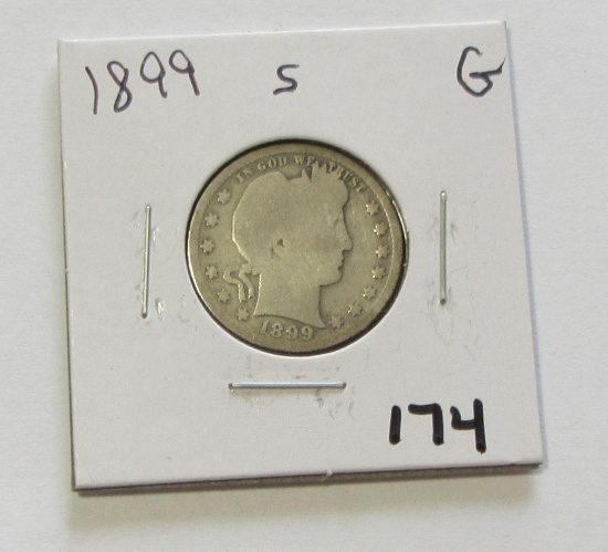 1899-S BARBER QUARTER