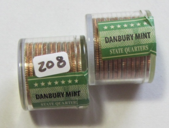 2 - 2010 State Quarters Yellowstone & Yosemite Danbury Mint 12 Sealed Coins