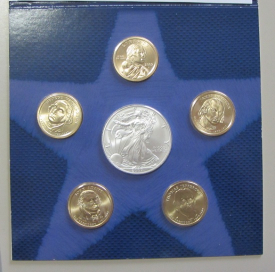 2007 SILVER DOLLAR EAGLE SET $1