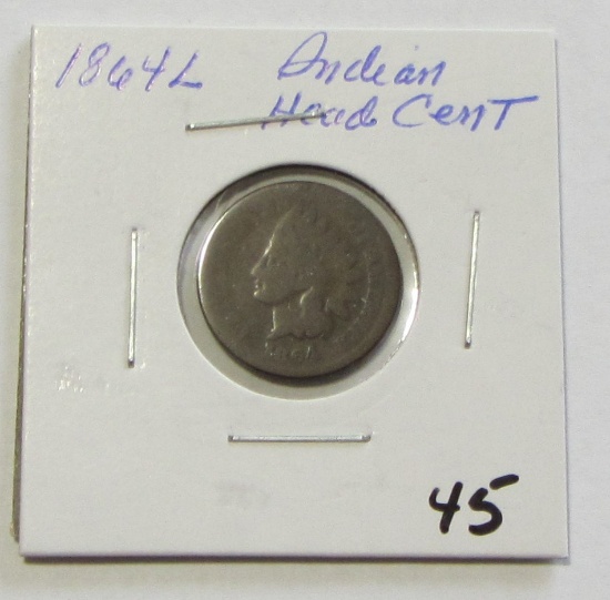 1864L Indian Head - Cent Semi Key Date
