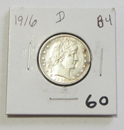 STUNNING 1916-D BARBER QUARTER HIGH GRADE