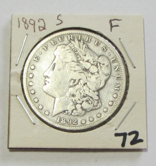 $1 1892-S MORGAN SILVER DOLLAR