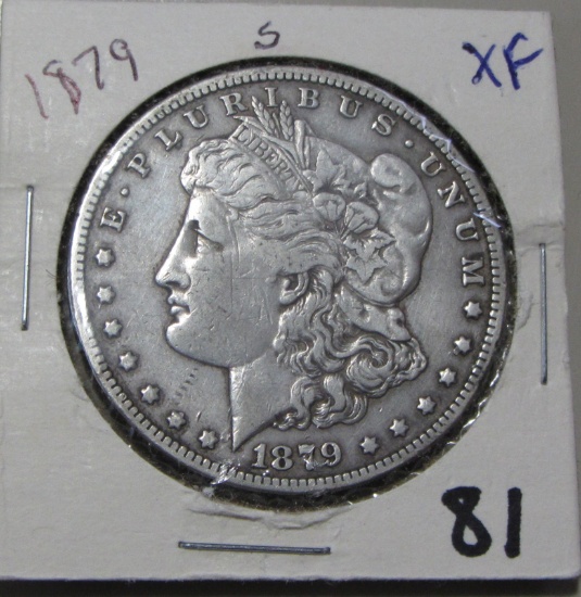 $1 1879-S MORGAN SILVER DOLLAR XF