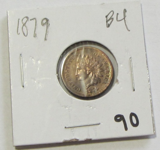 BRILLIANT UNCIRCULATED INDIAN HEAD CENT 1879 TOUGH DATE IN THIS GRADE