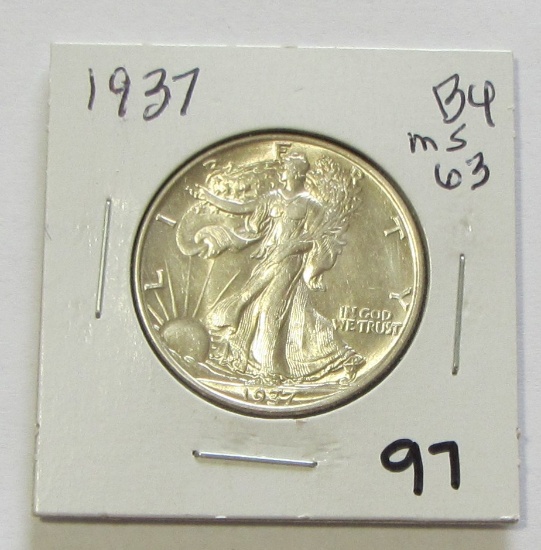 1937 WALKING LIBERTY HALF BU