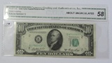 $10 1950-A FEDERAL RESERVE NOTE AMOST UNC