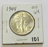 1944 WALKING LIBERTY HALF BRILLIANT UNC