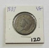 1837 LARGE CENT