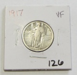 1917 STANDING LIBERTY QUARTER VF