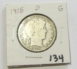 1915-D BARBER HALF